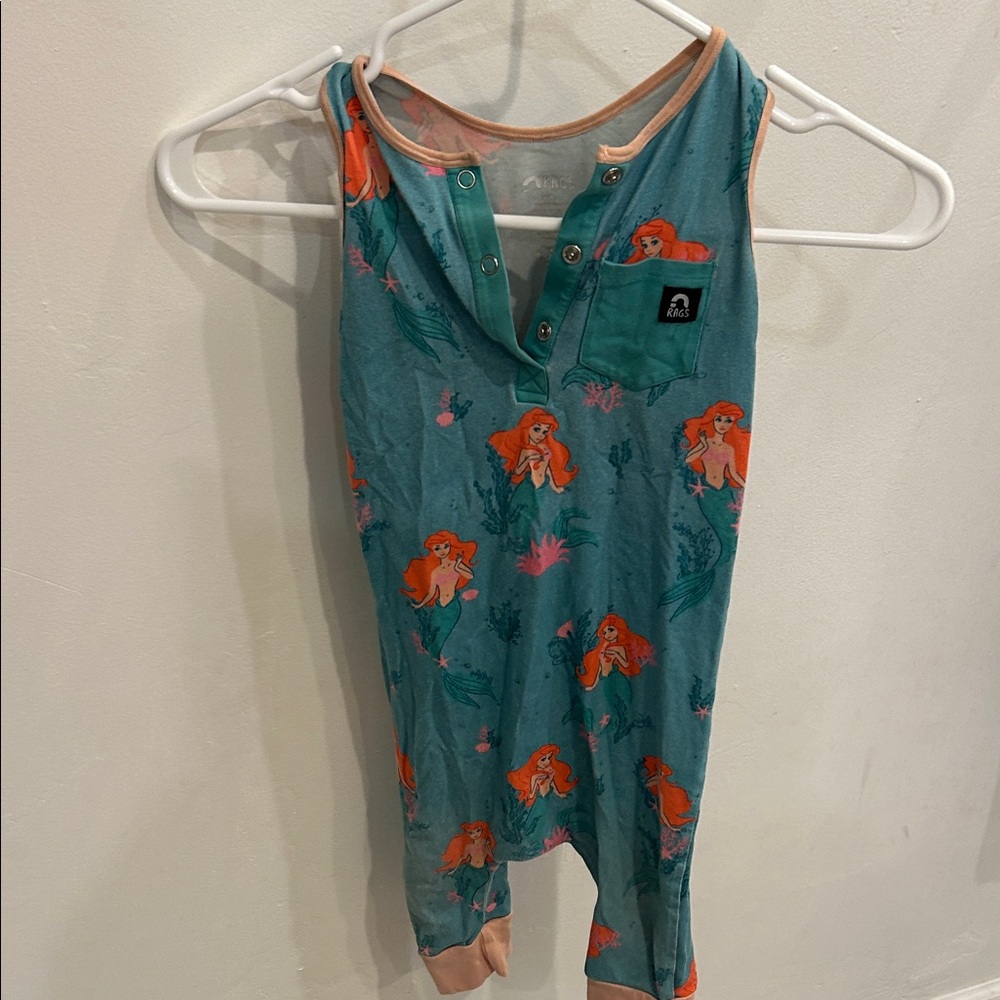 Rags to Raches Aqua and Coral Bodysuit